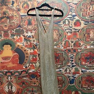 Privy Gold Backless Dress